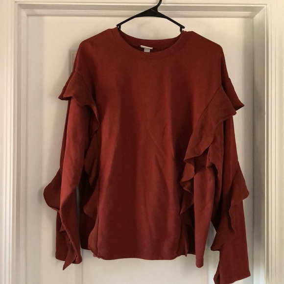 Sweatshirt with ruffles - Picture 2 of 4